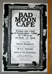 'Bad Moon Cafe' Literary Cafe Poster (1996-09-13)