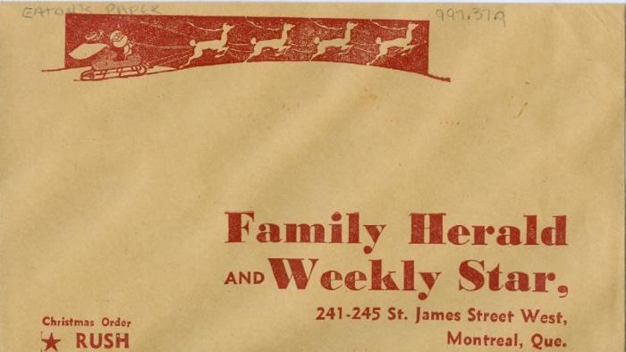 Family Herald & Weekly Star Subscription Envelope (c.1930s)