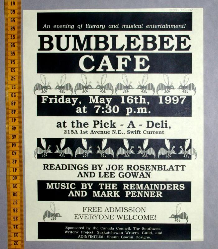 'Bumblebee Cafe' Literary Cafe Poster (1997-05-16)