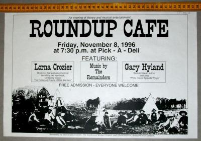 'Roundup Cafe' Literary Cafe Poster (1996-11-08)