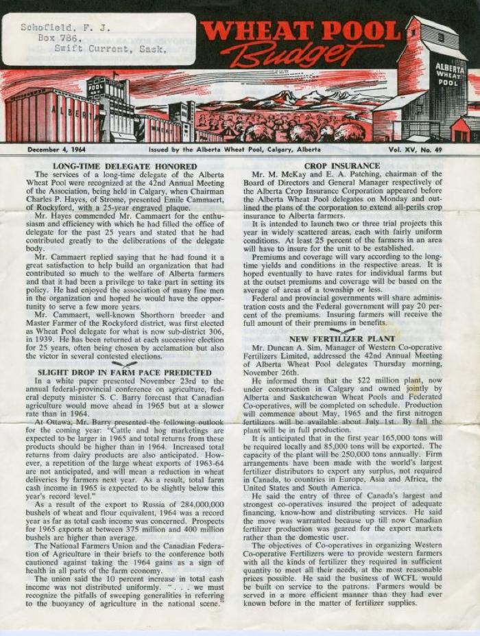 Wheat Pool Newsletter (1964-12-04)