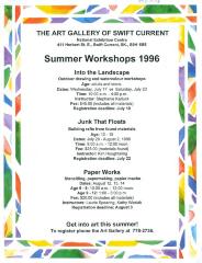 Swift Current Art Gallery Summer Workshops Poster (1996 Summer)