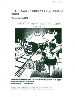 Swift Current Film Society Poster (1997-11-07)