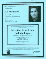 Rod MacIntyre Reception Brochure (1997)