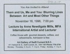 Anne Newdigate Mills Lecture Invitation (1996-11-16)