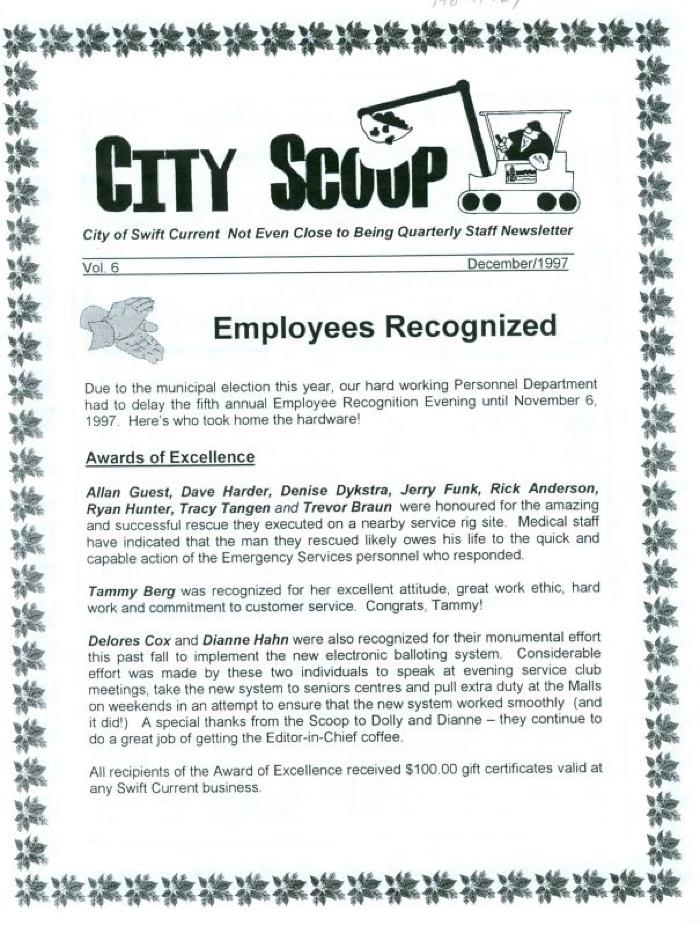 City Scoop Swift Current Newsletter, Vol 6 (1997-12)