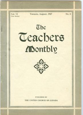 Teachers Monthly Newsletter (1927-08)