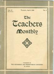 Teachers Monthly Newsletter (1925-04)