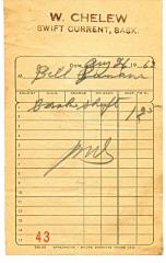 W Chelew's Machine Shop Receipt (1962-08-26)