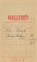 Macleod's Store Receipt (1960-08-02)