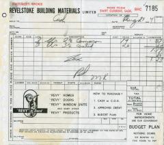 Revelstoke Building Materials Limited Receipt (1964-08-21)