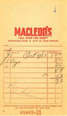 Macleod's Store Receipt (1963-10-04)