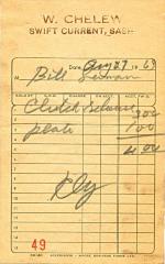 W Chelew's Machine Shop Receipt (1963-08-27)