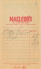 Macleod's Store Receipt (1963-11-21)