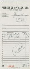 Pioneer Co-operative Association Limited Receipt (1961-06-15)