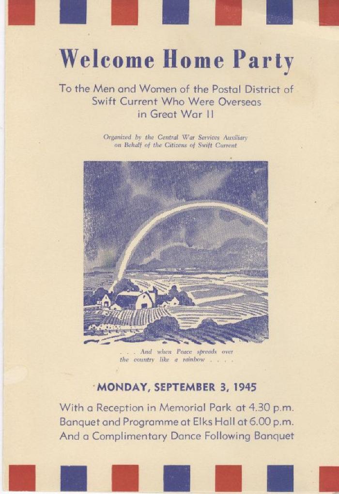 Welcome Home Party Program (1945)