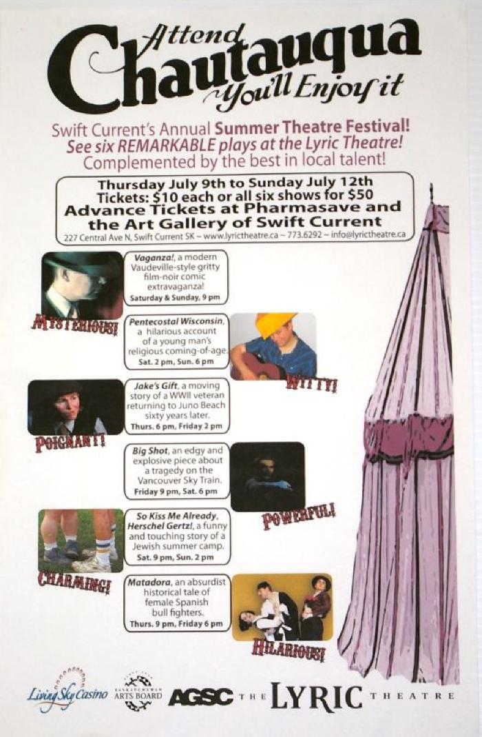 Summer Chautauqua Theatre Festival Poster