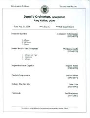 Jenelle Orcherton and Amy Kehler Recital Flyer (2004-08-31)