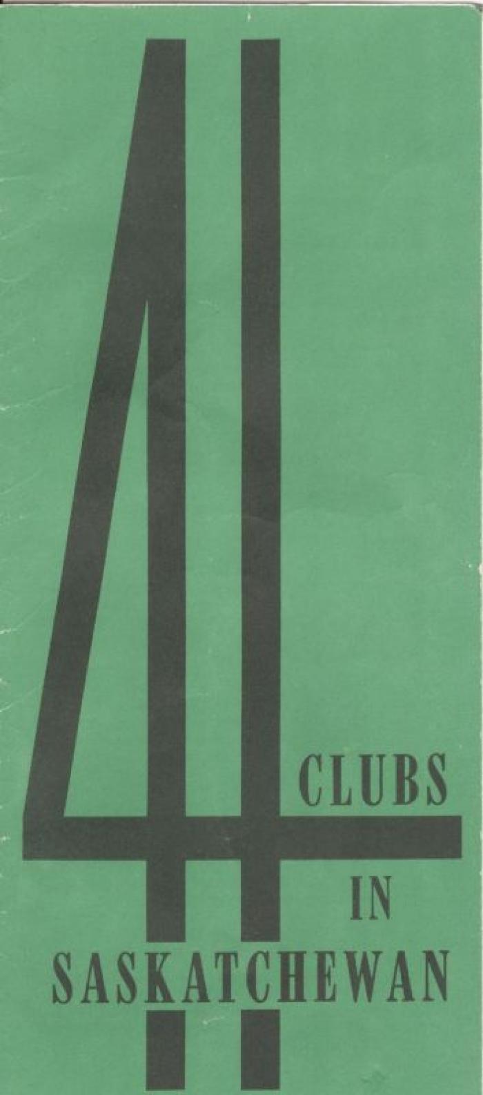 4H Clubs in Saskatchewan Pamphlet