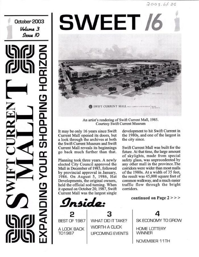 Swift Current Mall's Sixteenth Anniversary Newsletter (2003)