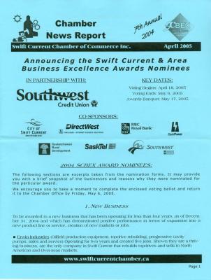 Chamber of Commerce Newsletter (2005-04)