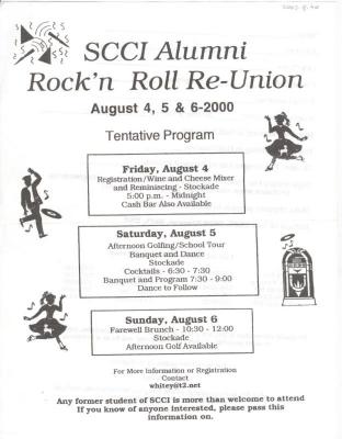 Swift Current Collegiate Institute Alumni Rock 'n Roll Re-Union Program (2000-08-04)