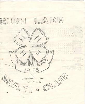 Rush Lake 4H Multi-Club Pamphlet (1968)