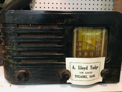 front of radio