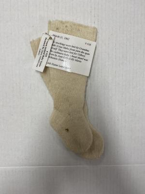 Cream knitted Baby Socks