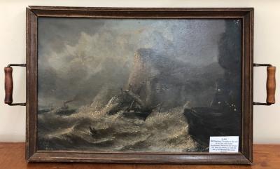 Oil Painting - Brought at the sale of the late John Scott's possessions. Notice on the bottom left hand the initials J.S. and the date 1880.