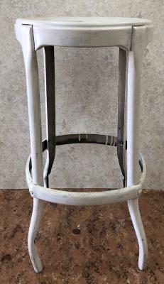 White Metal Stool