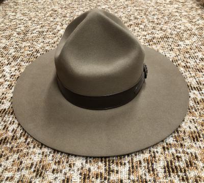 RCMP Stetson Hat - tan with brown leather band