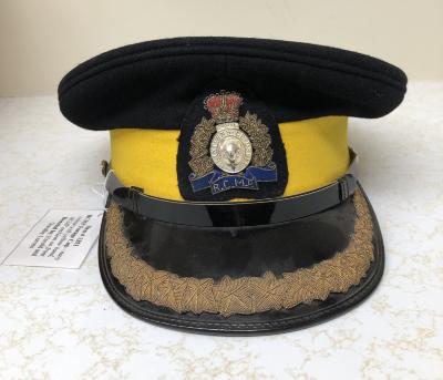 RCMP Forage Cap - Navy colour with yellow band - RCMP emblem on front