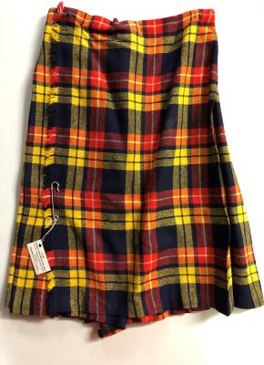 Orange/Yellow/Black Plaid Skirt - worn by musical entertainer Betty Grierson