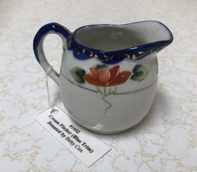 Cream Pitcher (Blue Trim)