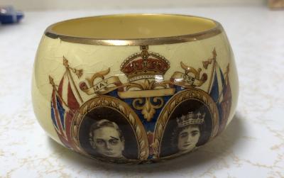 Commemorative Sugar Bowl - to commemorate the Royal visit of 1939, originally belonged to Mrs. Edgar Aldous