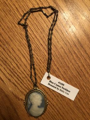 Blue Cameo Necklace