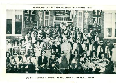 Swift Current Boys Band Postcard (1950)