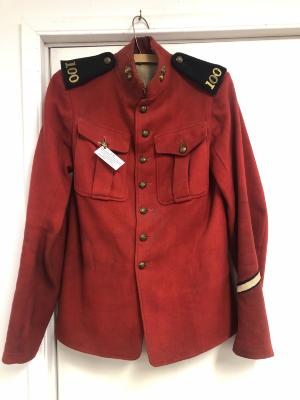 Band Uniform- worn by the late Bob Lowe in England where he and his father played in a regimental band