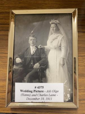 Wedding Picture - Aili Olga (Hanni) and Charles Laine - December 19, 1911