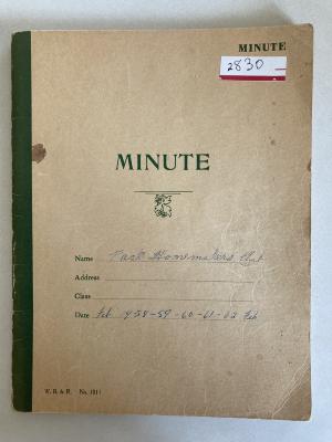 Park Homemakers' Club Minute Book - February 1958 - February 1962