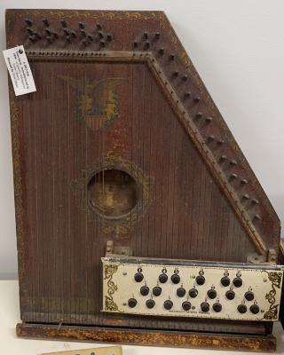 Auto-harp: <i>manufactured in 1899, originally belonged to Verna Hussey</i>