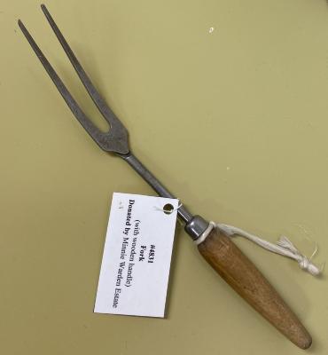 Fork with wooden handle