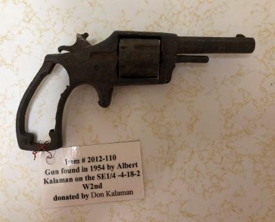 Gun - found in 1954 by Albert Kalaman on SE 4-18-2 W2nd