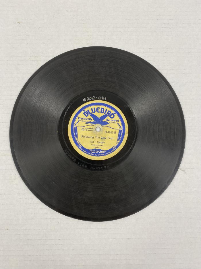 78 rpm. record: <i>Carl T. Spraque</i>