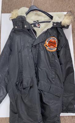 Whitewood Orioles parka. 1974-75 champs. Worn by Don McPhail.