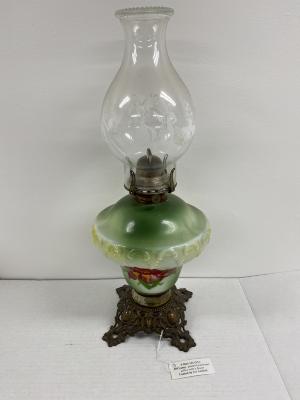 Oil lamp - green and yellow