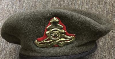 Army beret belonged to R. A. Nicol in World War 2.