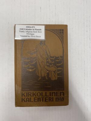 1949 Calendar in Finnish - Yearly, religious book from Michigan