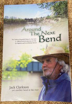 Book: Around the Next Bend by Jack Clarkson. Belonged to Emily Thompson.